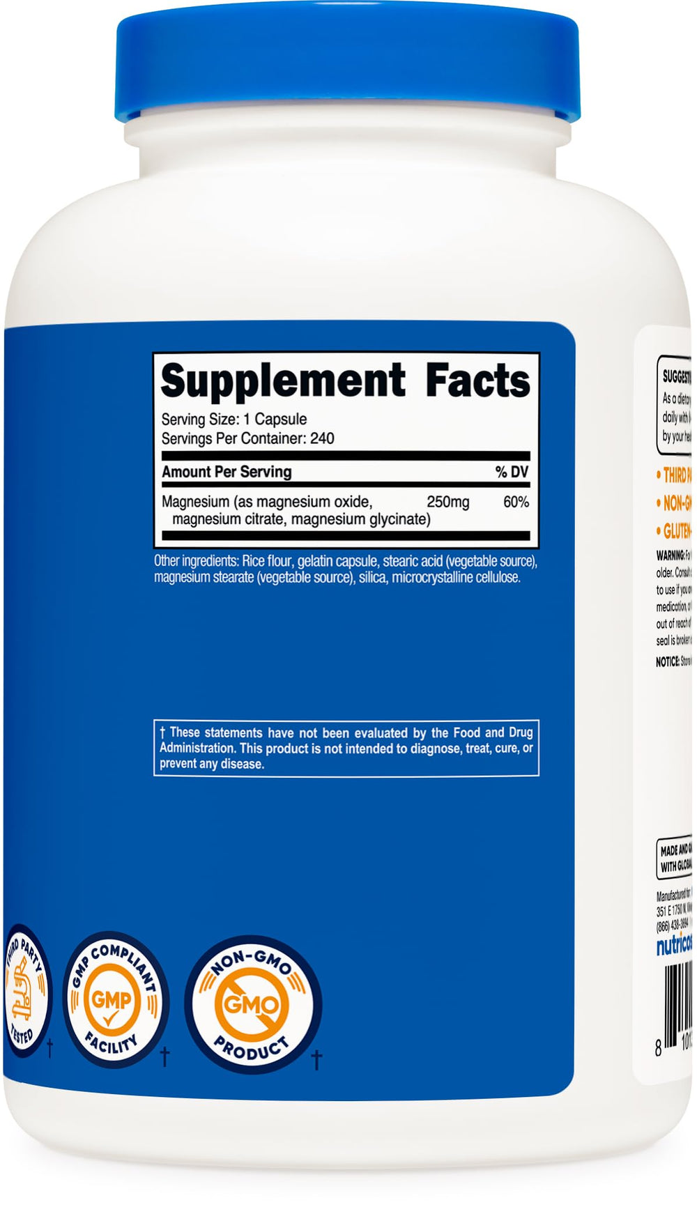 Nutricost ISO-accredited third-party lab testing signals independent verification of purity.