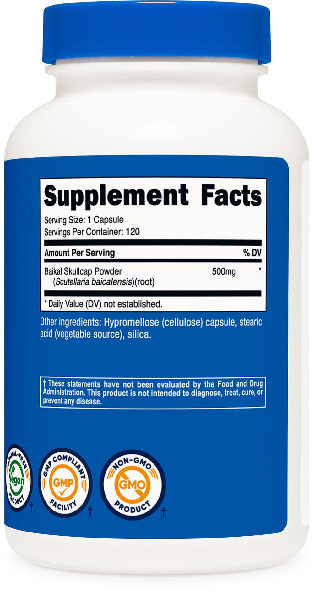 Nutricost Baikal Skullcap third-party tested for quality.