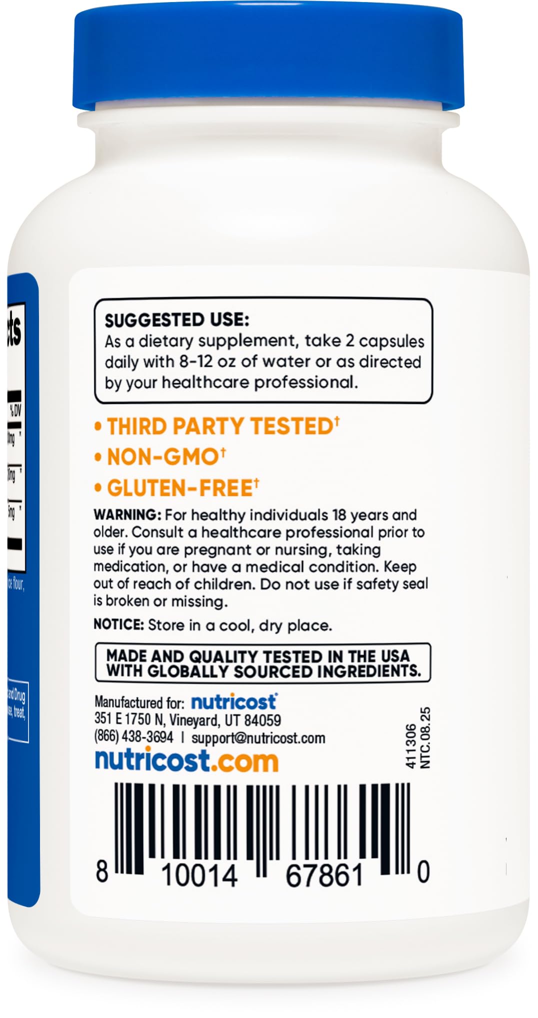 Nutricost Tribulus Terrestris blend bottle design signals updated formula