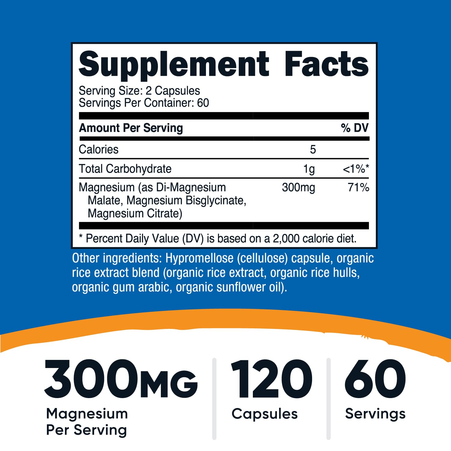 Nutricost Triple Magnesium capsules close-up highlighting easy-to-swallow form.