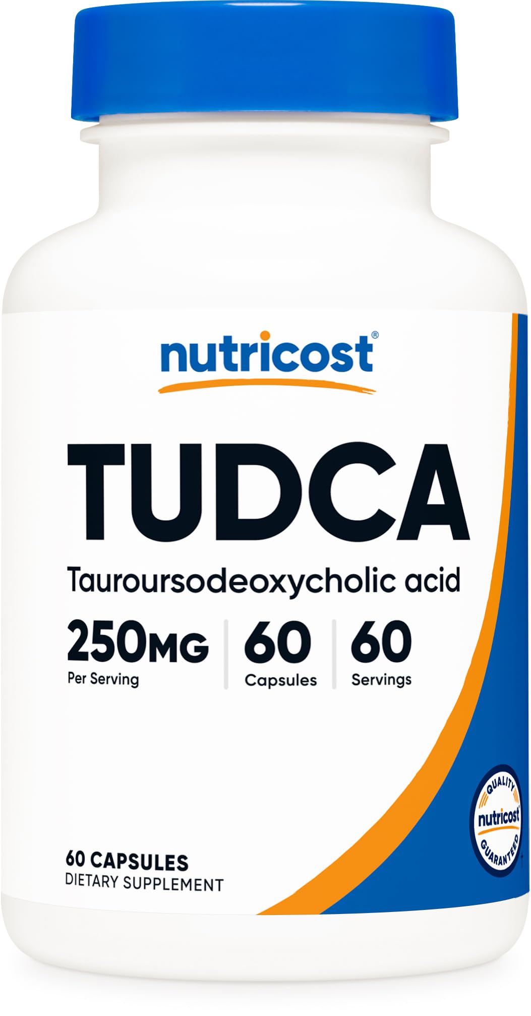 Nutricost Tudca 250mg bottle with 60 capsules for daily wellness.