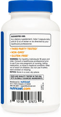 Nutricost packaging highlights vegan GMO-free gluten-free ingredients