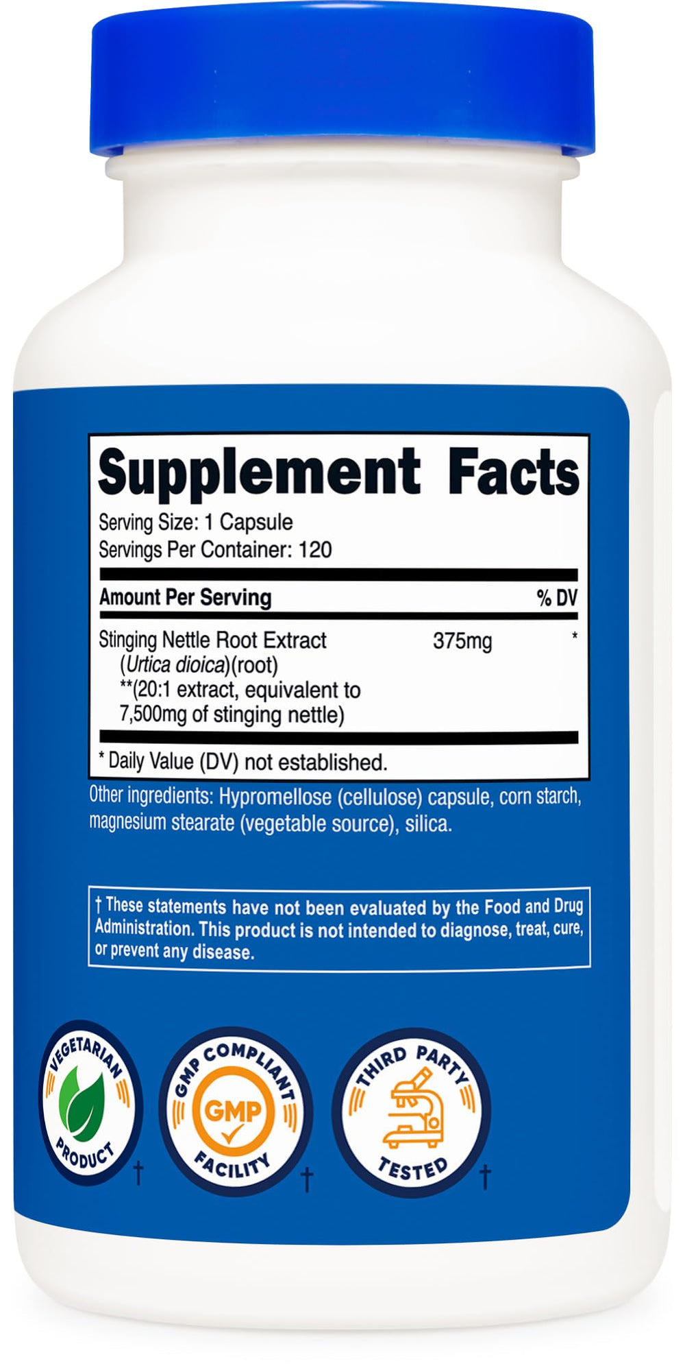 Nutricost vegetarian-friendly label on bottle for plant-based diets