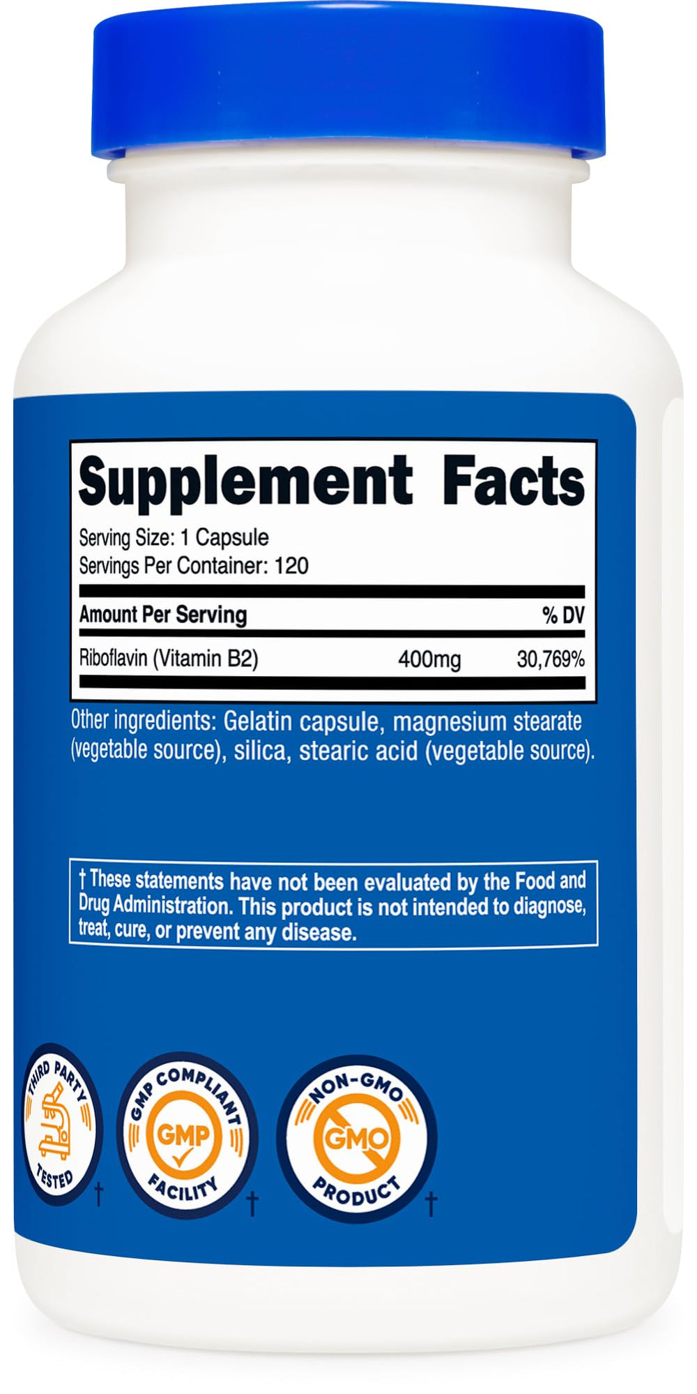 Nutricost Vitamin B2 capsules in use for everyday wellness routines