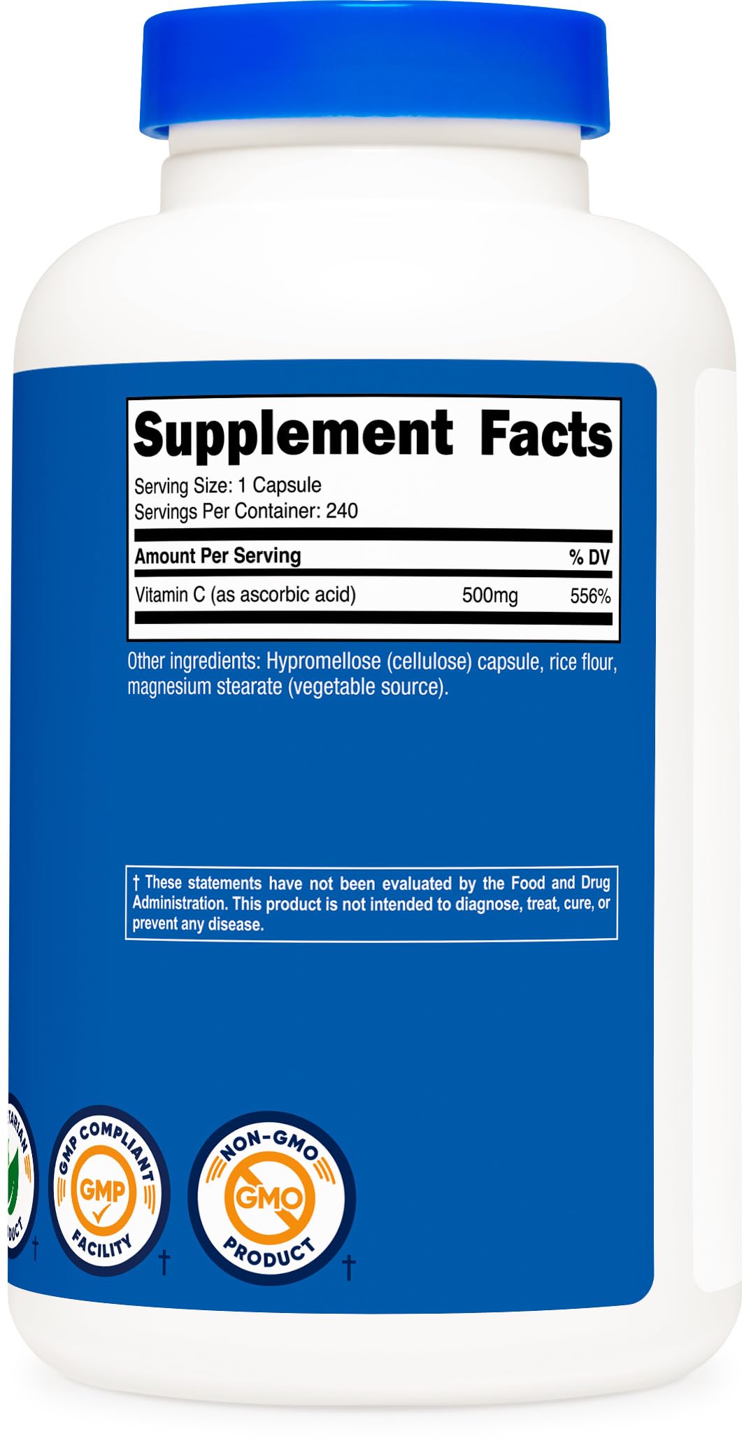Nutricost Vitamin C 500mg iso-lab-testing indicating independent quality verification