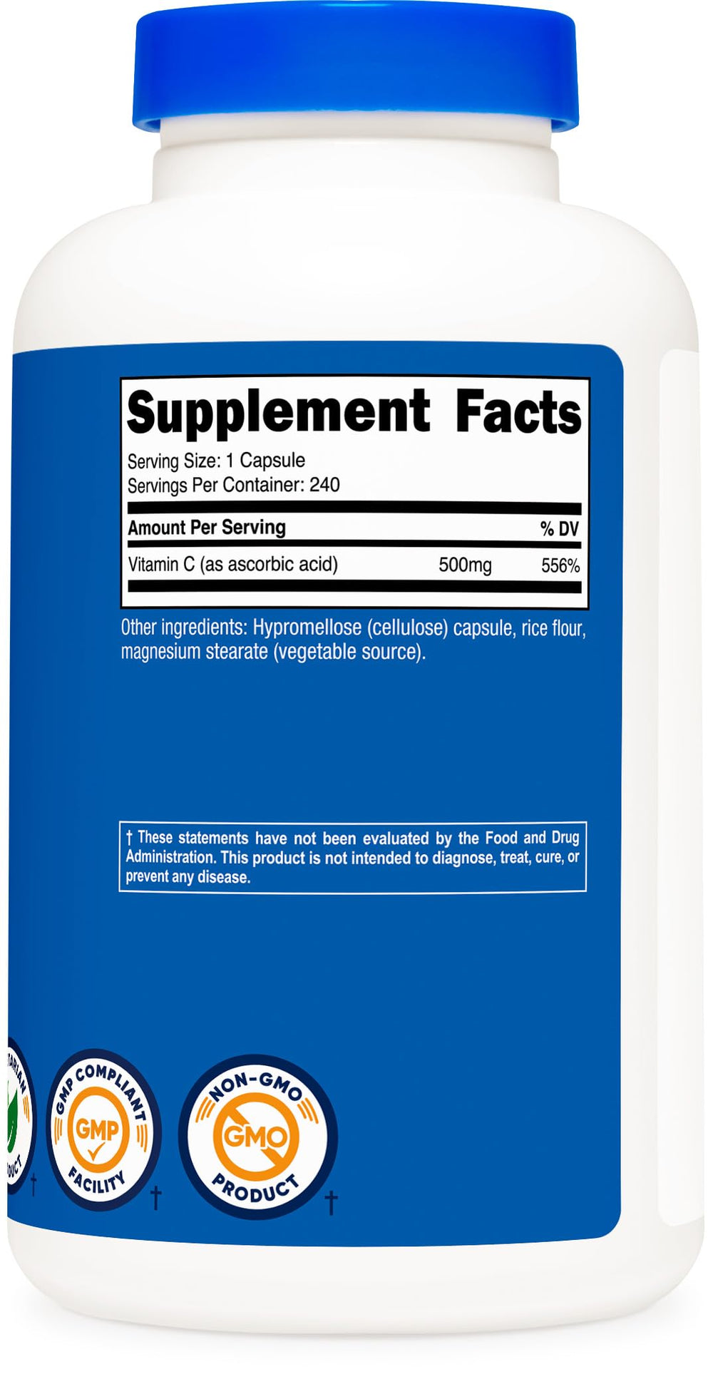 Nutricost Vitamin C 500mg iso-lab-testing indicating independent quality verification