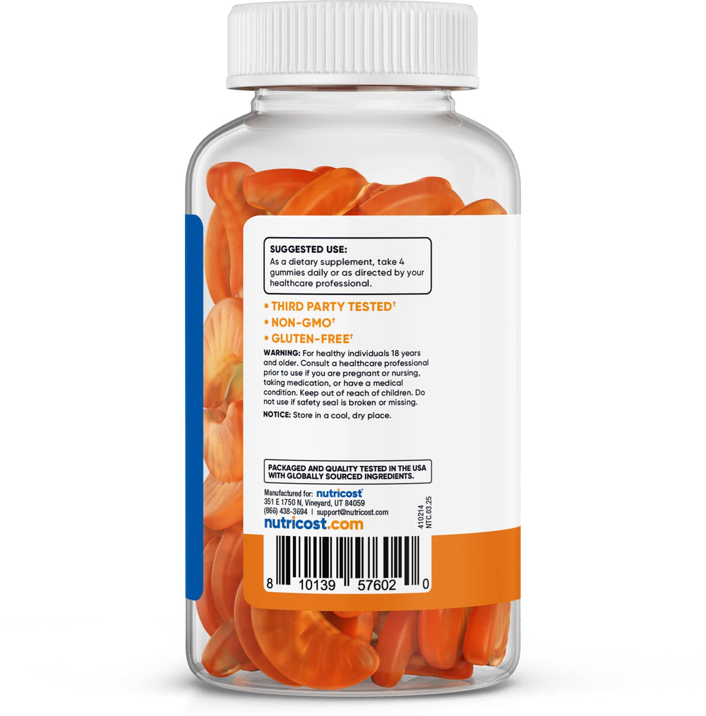 Nutricost Vitamin C Gummies 30-serving bottle ready for daily routines