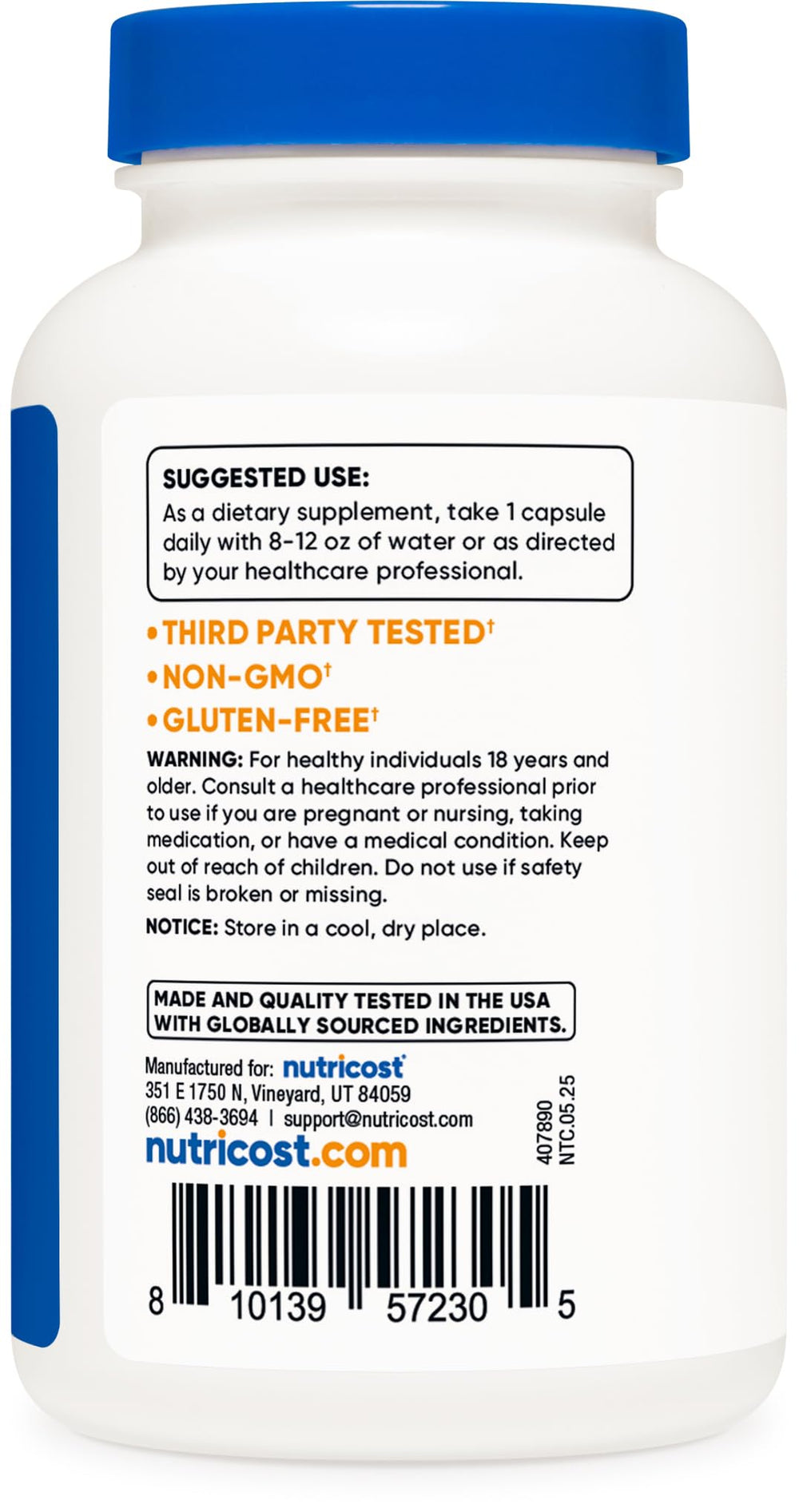 Nutricost Vitamin D2 daily dose scene highlights 2000 IU per serving for wellness.