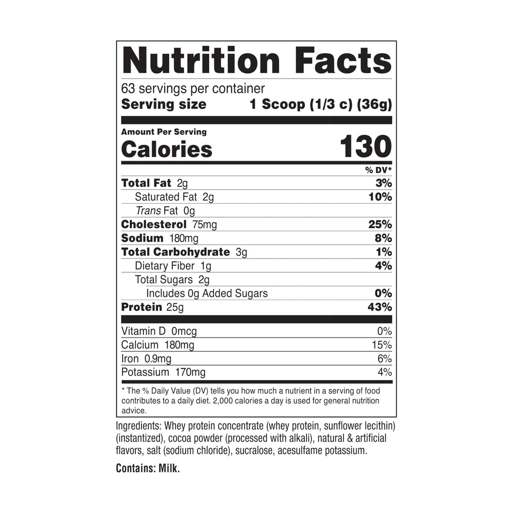 Nutricost chocolate whey protein shake powder dissolves smoothly in water