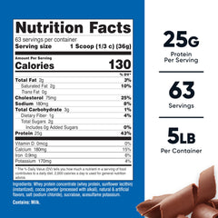 Nutricost chocolate whey protein bottle on kitchen counter ideal for morning shakes