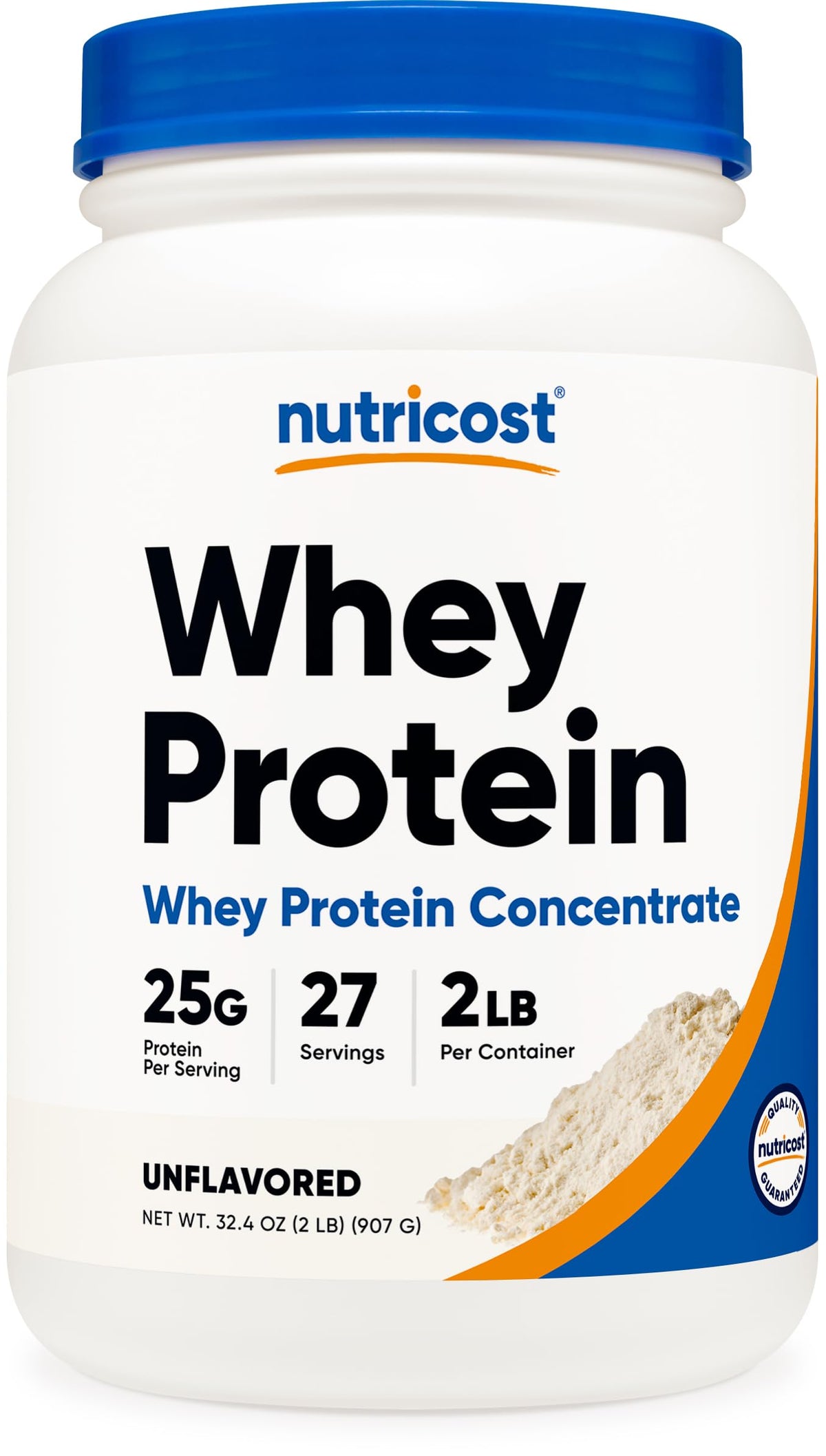 Nutricost Whey Protein Concentrate unflavored bottle with label shown, ideal post-workout supplement inspiration