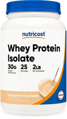 Nutricost Whey Protein Isolate Cake Batter powder for smooth shakes