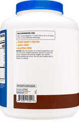 Nutricost Whey Protein Isolate Milk Chocolate powder close-up highlighting fine texture and quality.