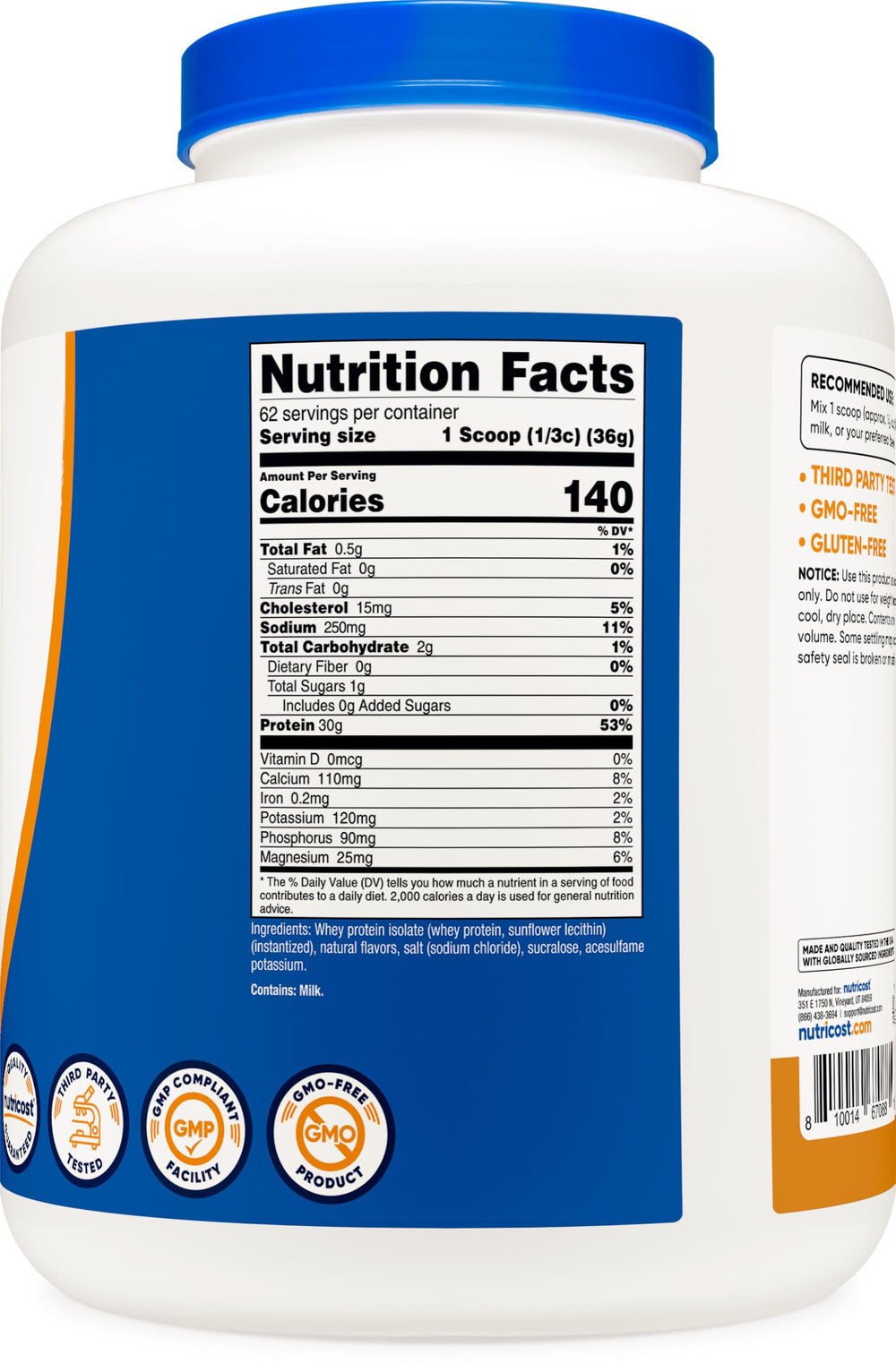Nutricost Salted Caramel shake in glass shows convenient everyday protein option