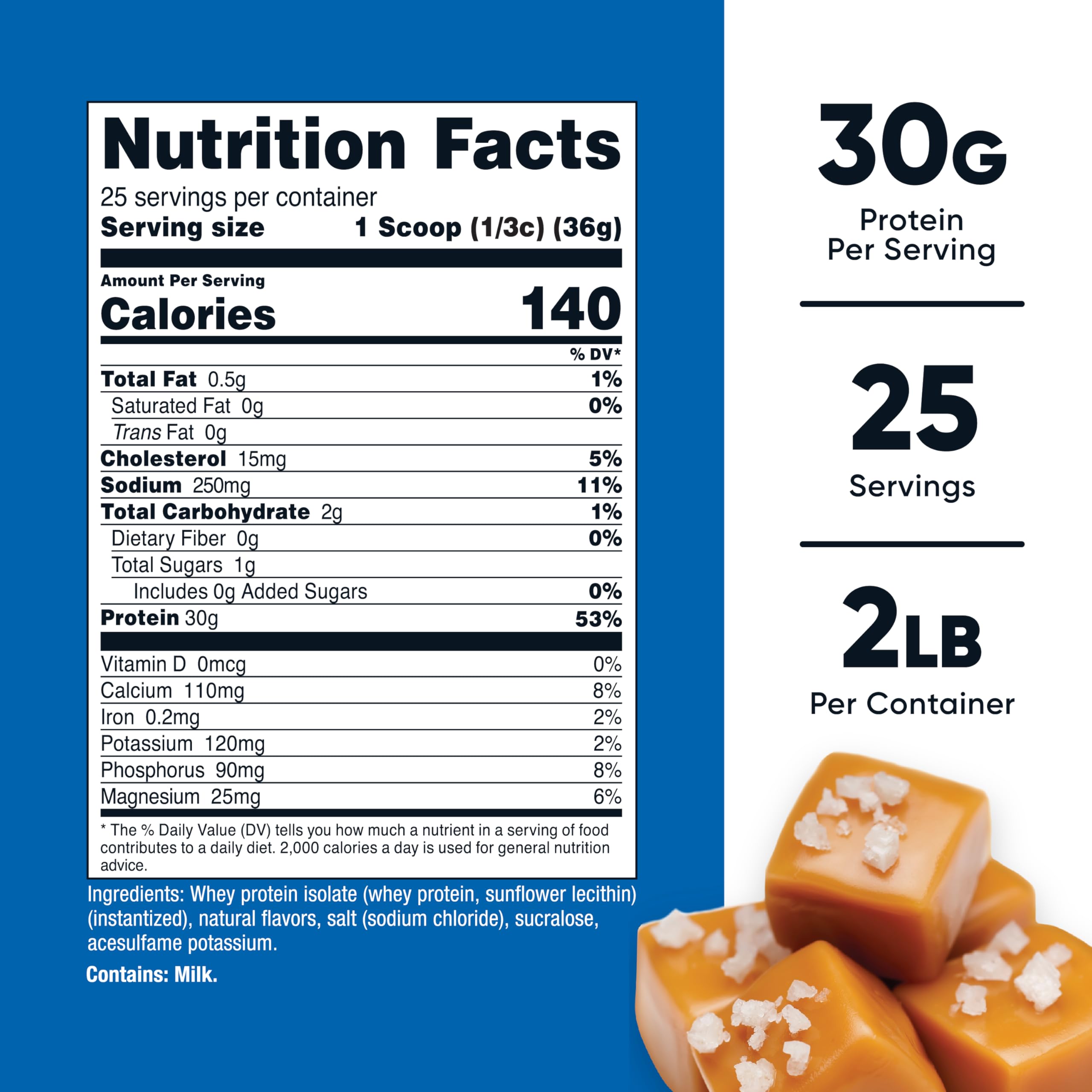 Nutricost salted caramel powder awaits, ideal for shakes and smoothies.