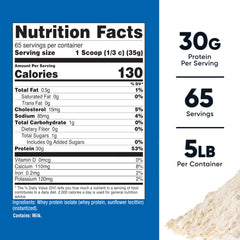 Nutricost Whey Protein Isolate unflavored scoop included for easy measurement.