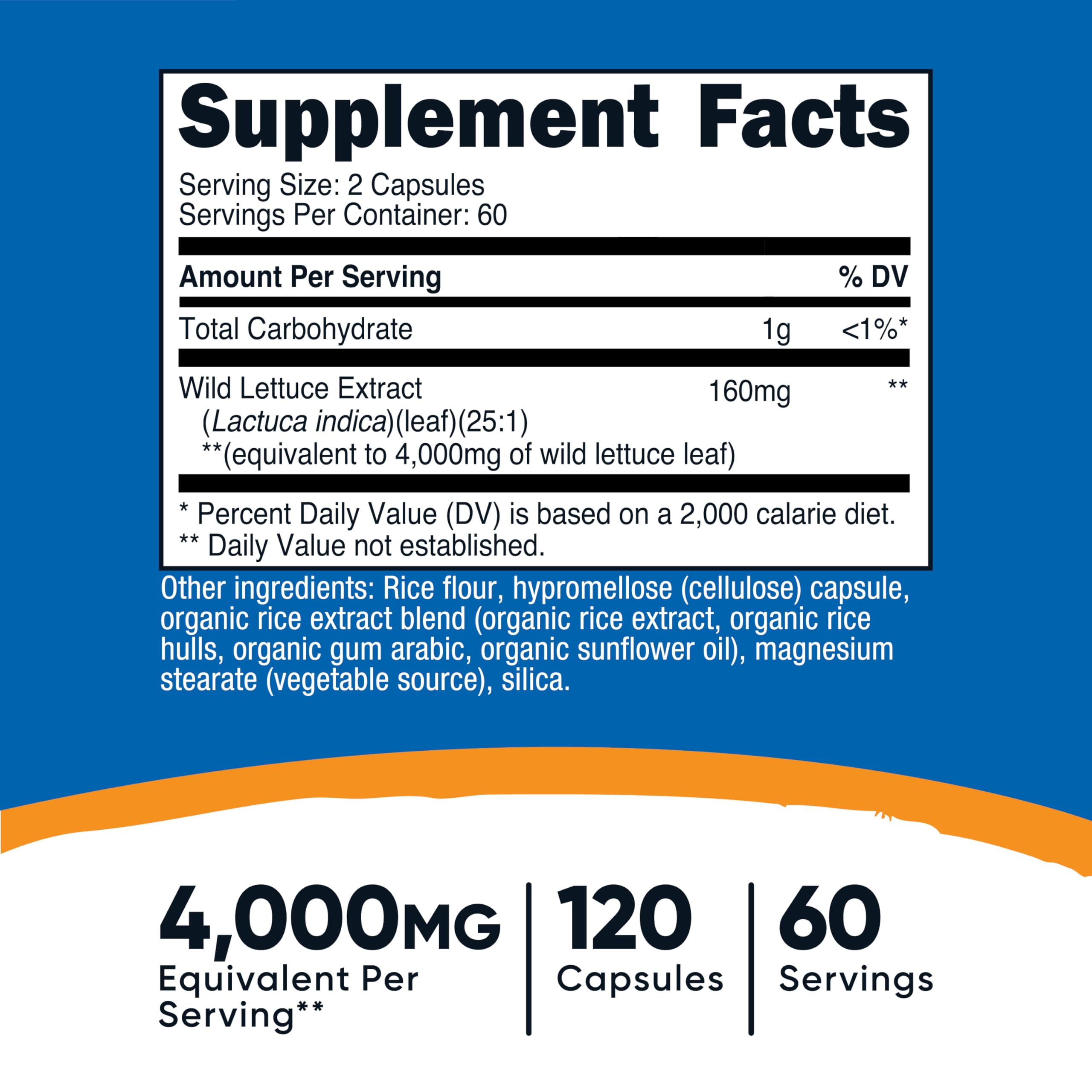Nutricost Wild Lettuce Extract capsules close-up highlighting high potency