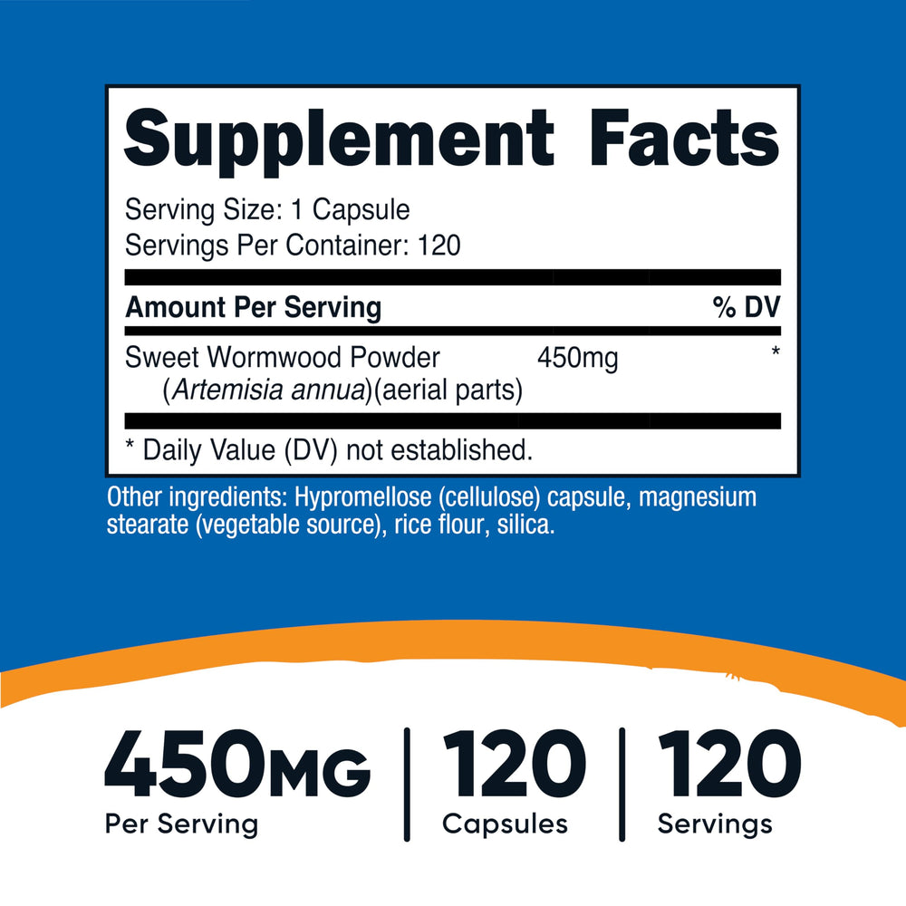 Nutricost Wormwood Vegetarian capsules for plant-based supplement options