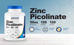 Nutricost Zinc Picolinate capsules close-up for easy swallowing