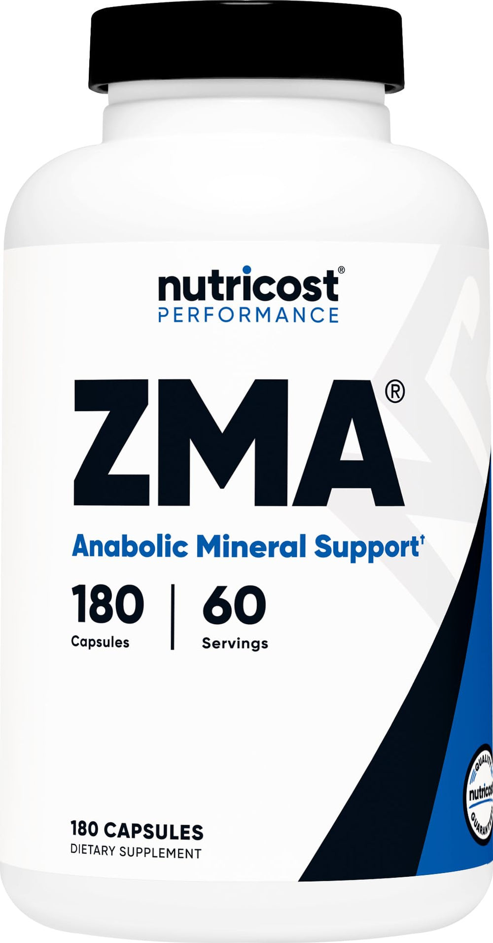 Nutricost ZMA bottle and label for easy identification and trust.