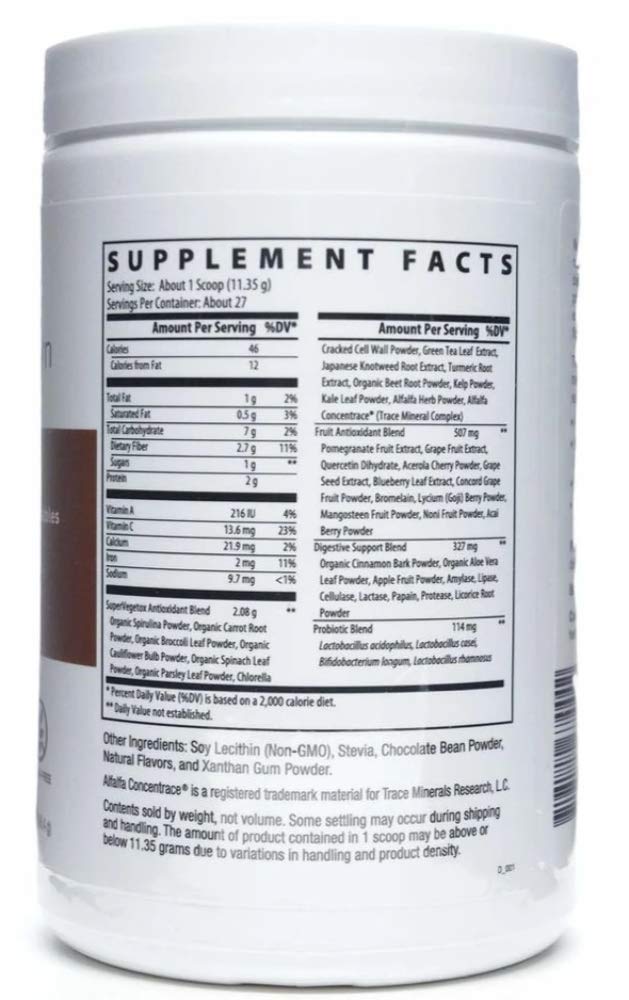 NutriDyn Fruits & Greens Berry packaging with organic certification on label