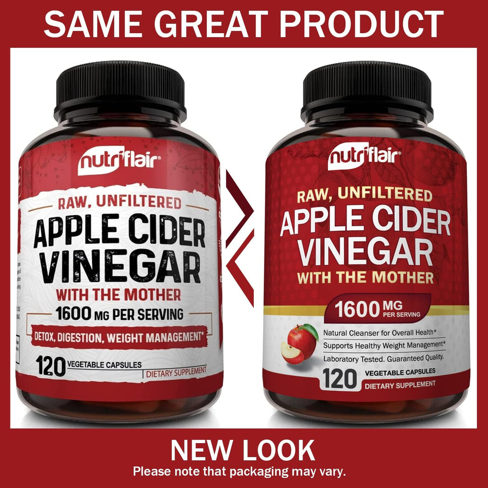 NutriFlair ACV capsules The Mother close-up highlights fermentation and natural potency.