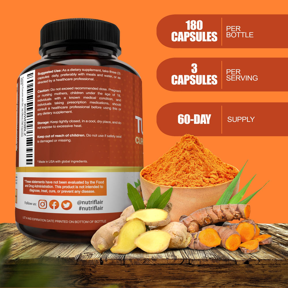 NutriFlair Bioperine black pepper capsules enhance absorption potential