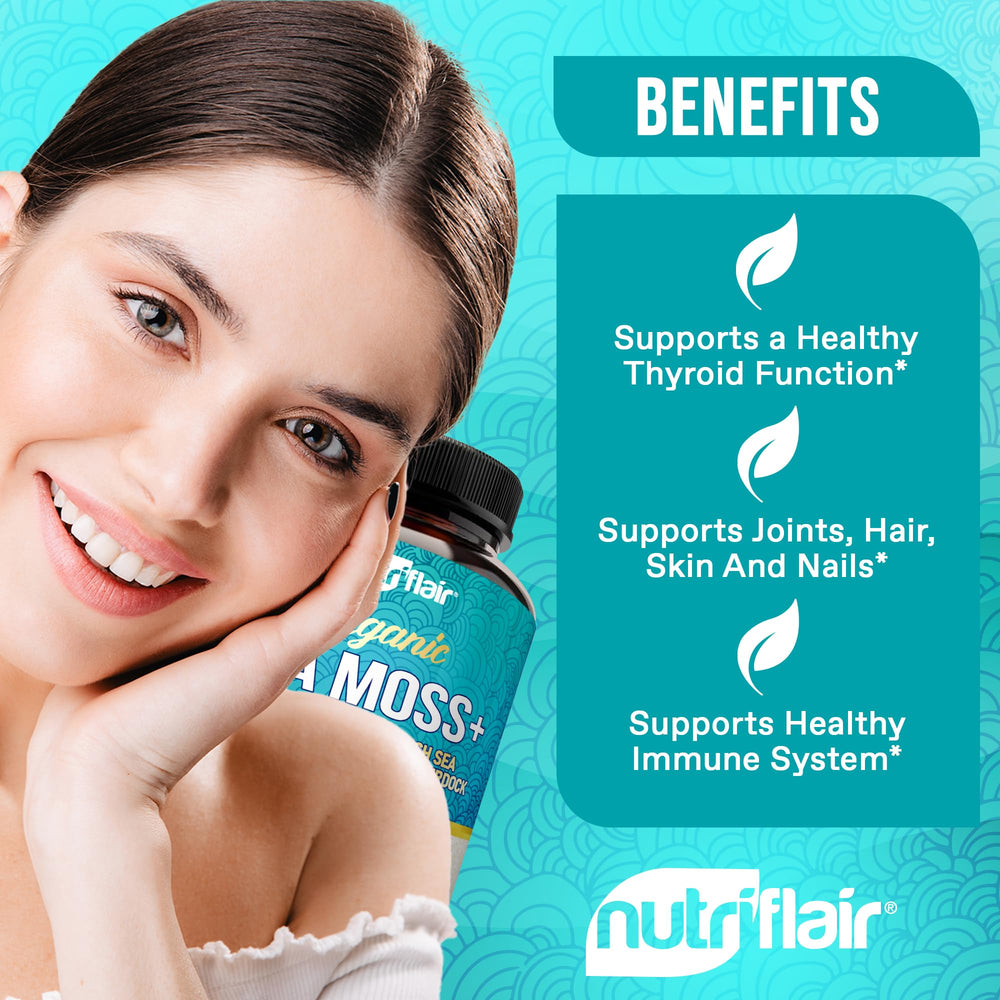 NutriFlair bottle with label showing easy daily use and serving guidance.