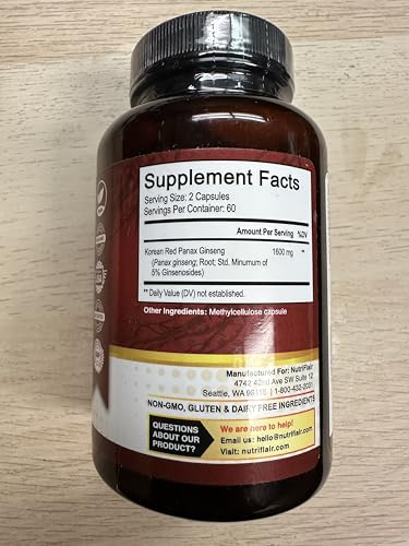 NutriFlair Korean Red Panax Ginseng energy and focus concept art