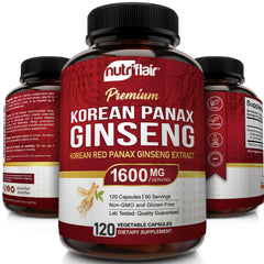 NutriFlair Korean Red Panax Ginseng GMP US seal signals quality
