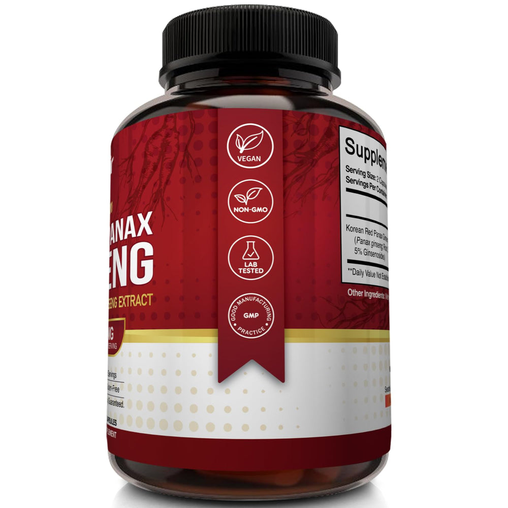 NutriFlair Korean Red Panax Ginseng third-party testing badge for purity