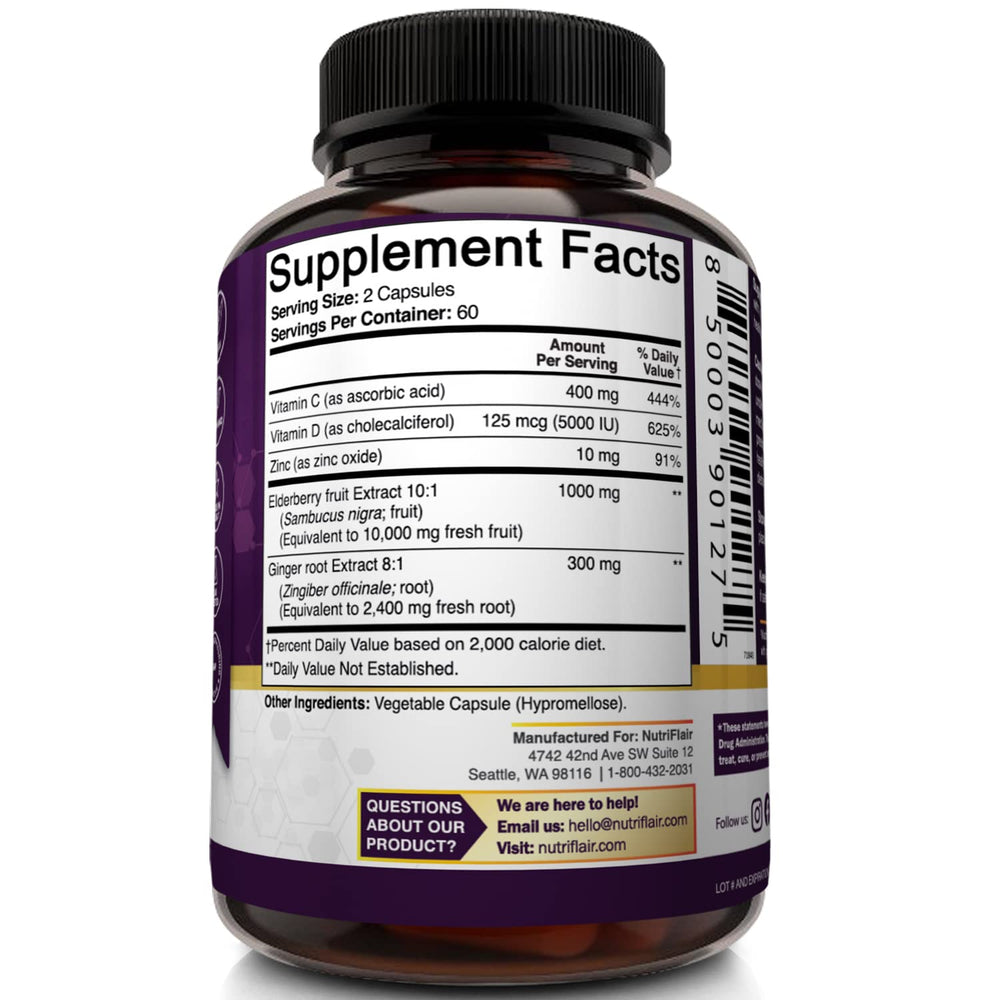 NutriFlair lab-tested quality badge visible on packaging.