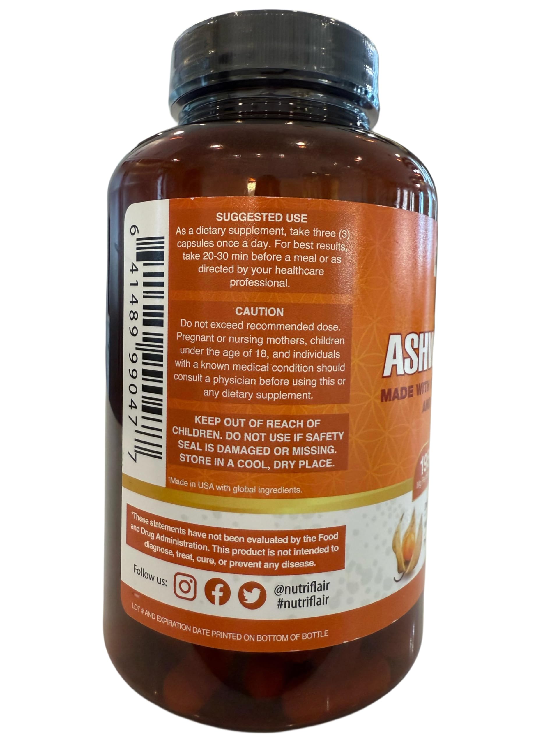 NutriFlair Organic Black Pepper per serving for enhanced absorption.