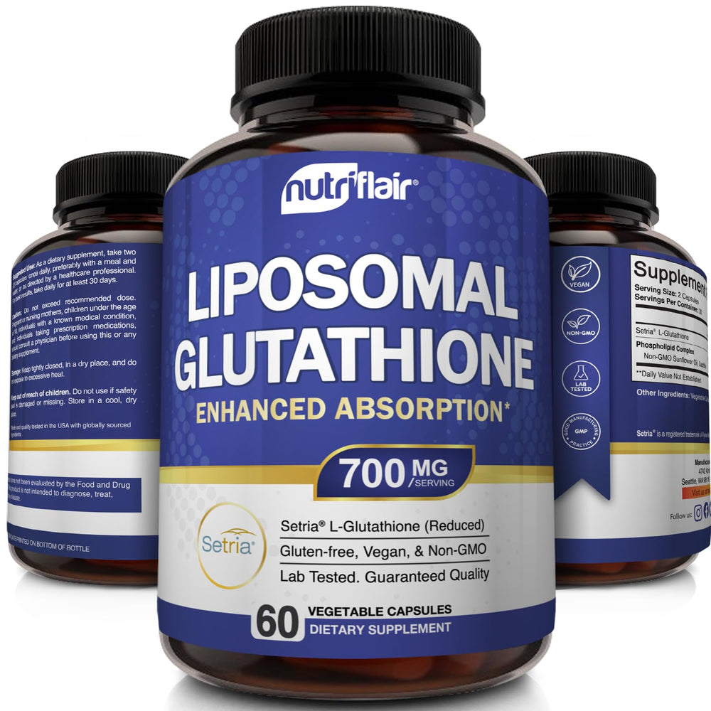 NutriFlair USA-made GMP facility icon reinforces manufacturing standards.
