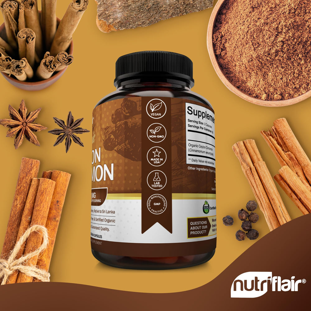 NutriFlair USDA Organic seal on label signals certification and transparency.