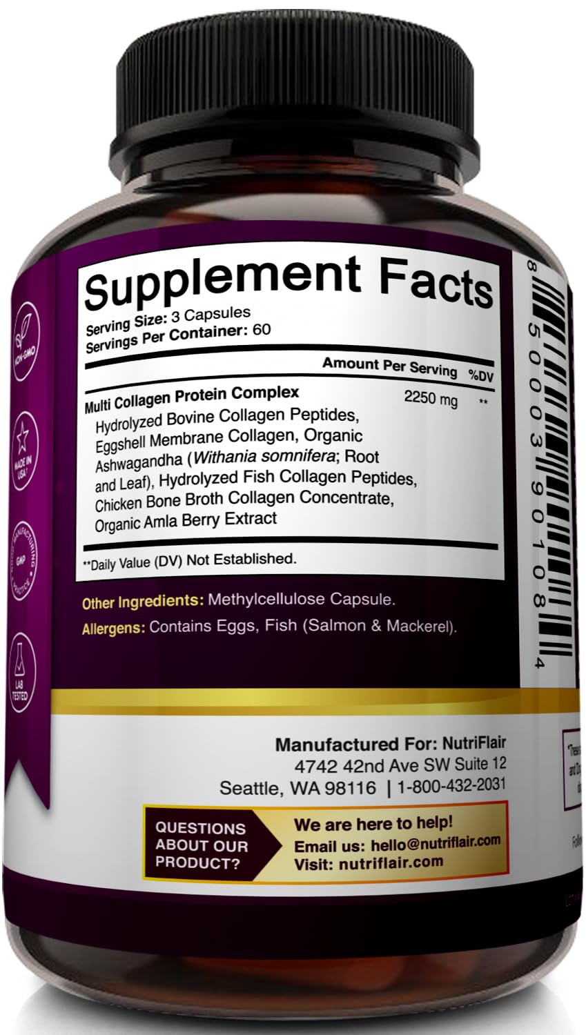 NutriFlair collagen supports joints, skin, hair, and nails wellness.