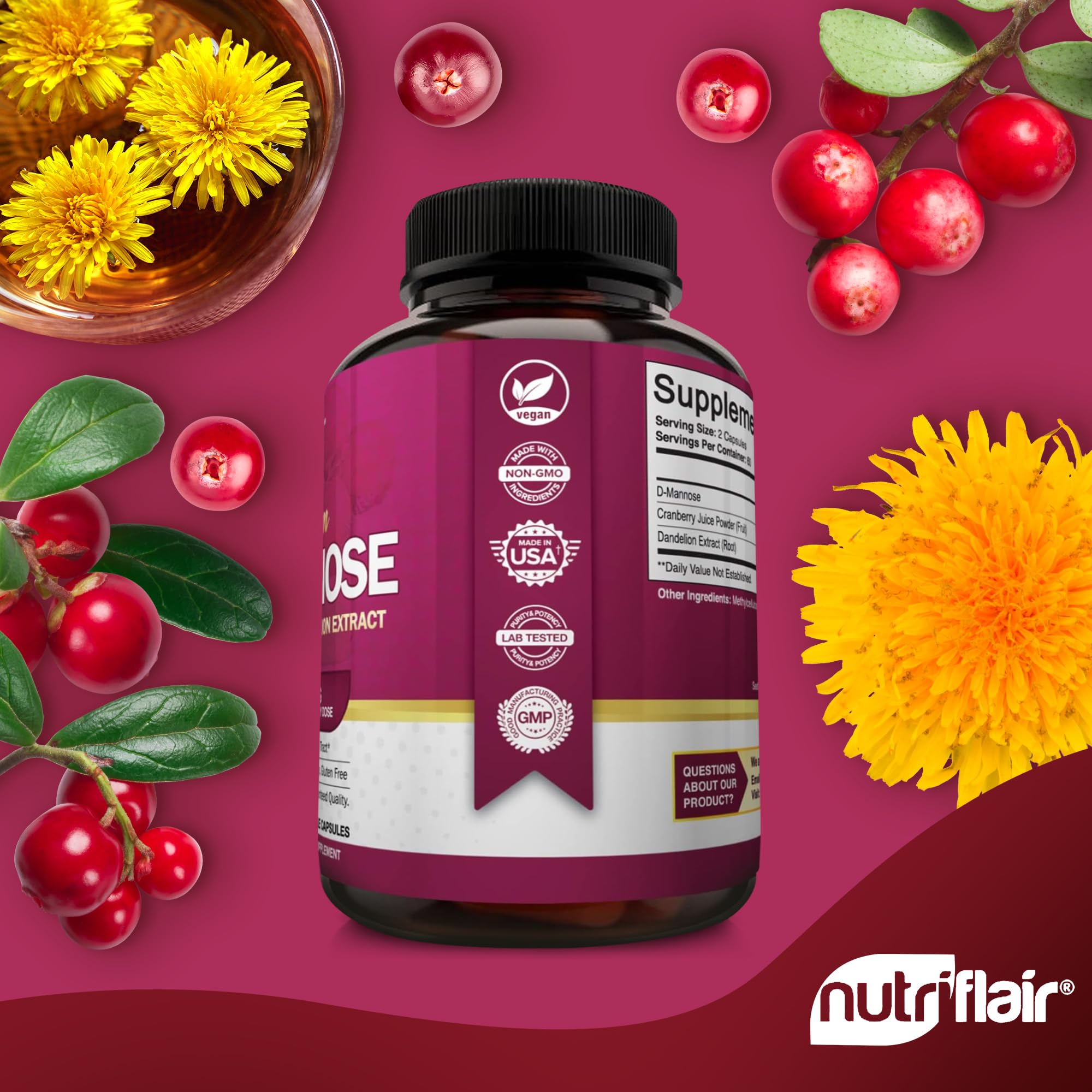 NutriFlair dandelion extract highlights natural diuretic-inspired support.
