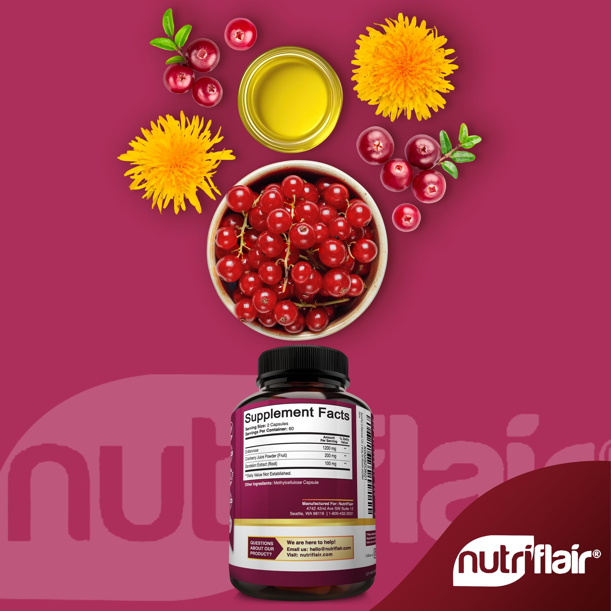 NutriFlair label texture and branding conveys quality.