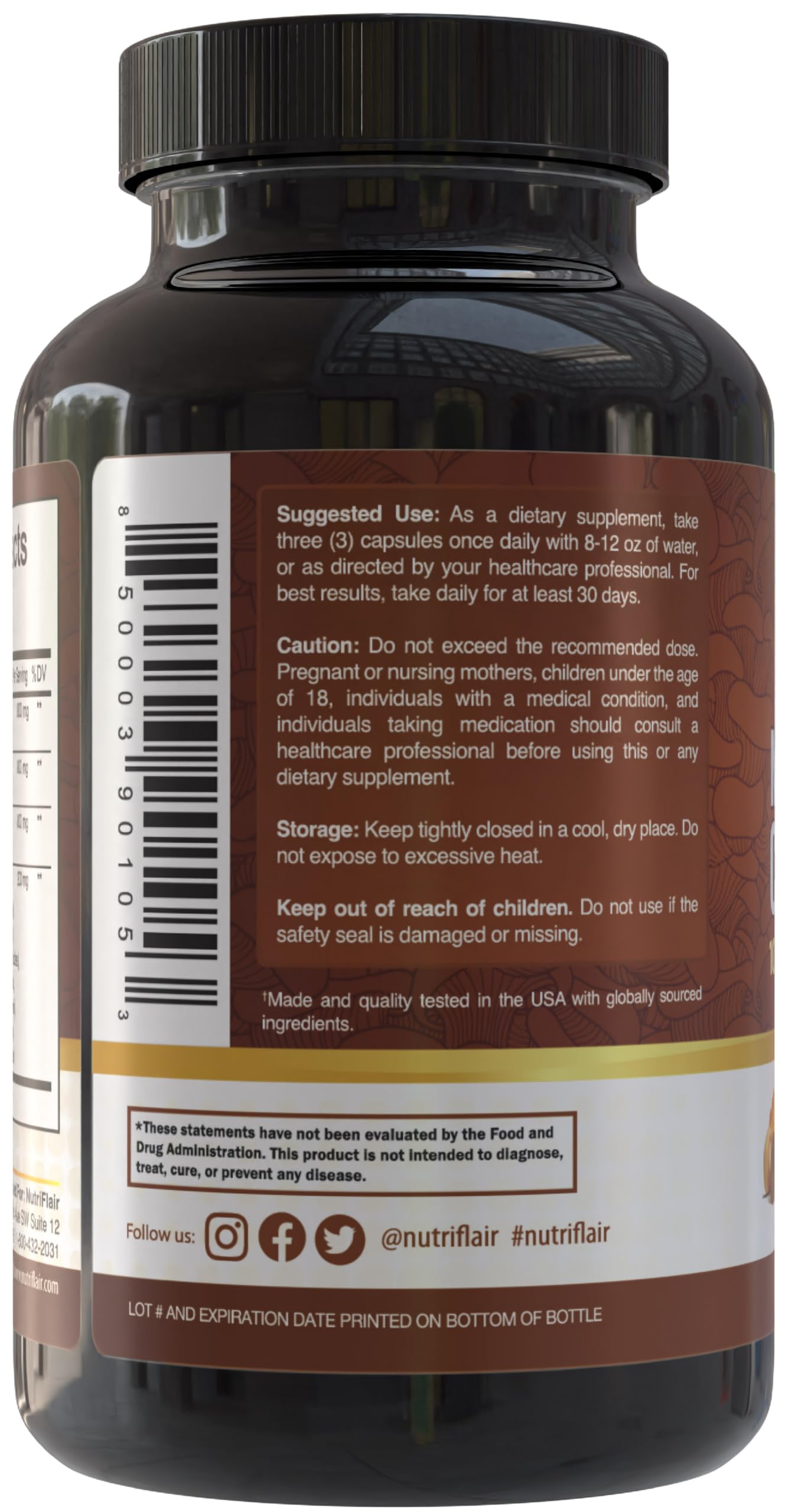 NutriFlair bottle pouring capsules for easy daily dosing