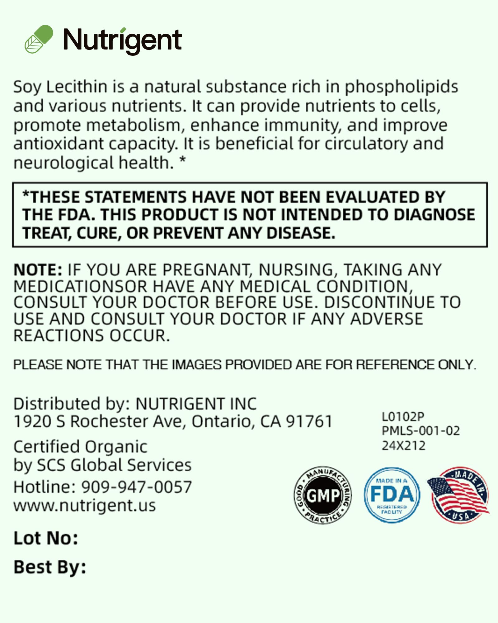 Nutrigent gluten-free non-gmo badge highlights clean ingredient standards.