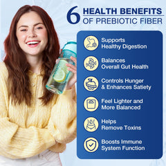 NutriGut fiber stirred into a smoothie for subtle fullness
