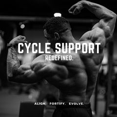 Nutriissa Cycle Support cardiovascular bottle suggests potential heart support for athletes.