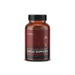 Nutriissa Cycle Support liver detox bottle highlights Tudca and NAC for liver support.