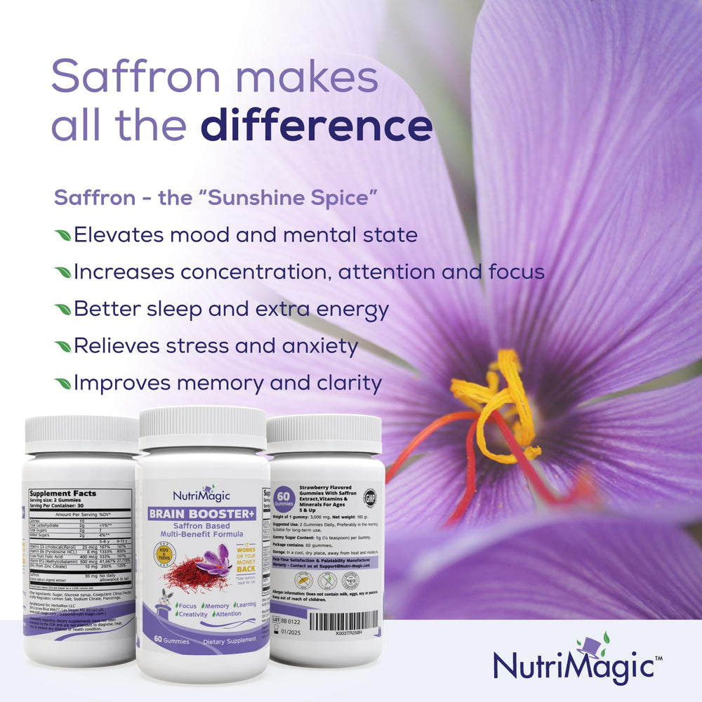 NutriMagic kids focus memory attention gummies offer easy daily intake.