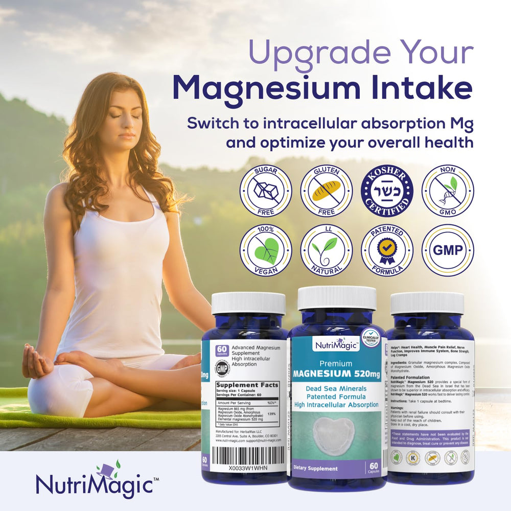 NutriMagic night-time rest-support capsule with serene visuals implying calm sleep