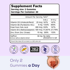 NutriMagic pure saffron extract gummies highlight saffron visuals for attention.