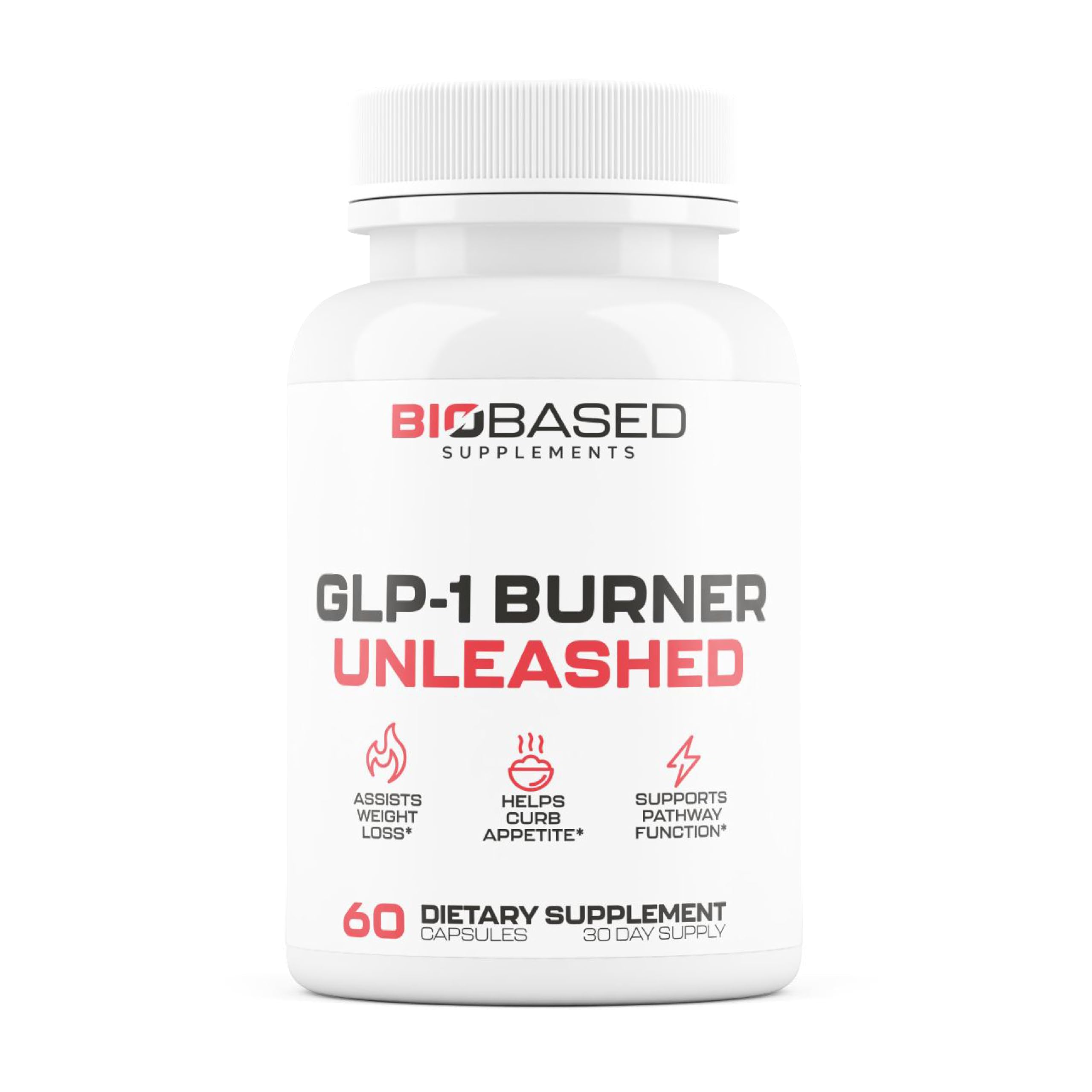 Nutrimend IQ GLP-1 Burner bottle with capsules for convenient daily use and energy.