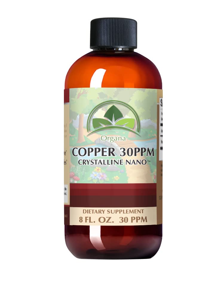 NutriNoche Organa copper bottle front shows premium nano copper for daily wellness support.
