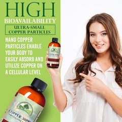 NutriNoche Organa copper bottle top highlights additive-free formula for simple everyday use.