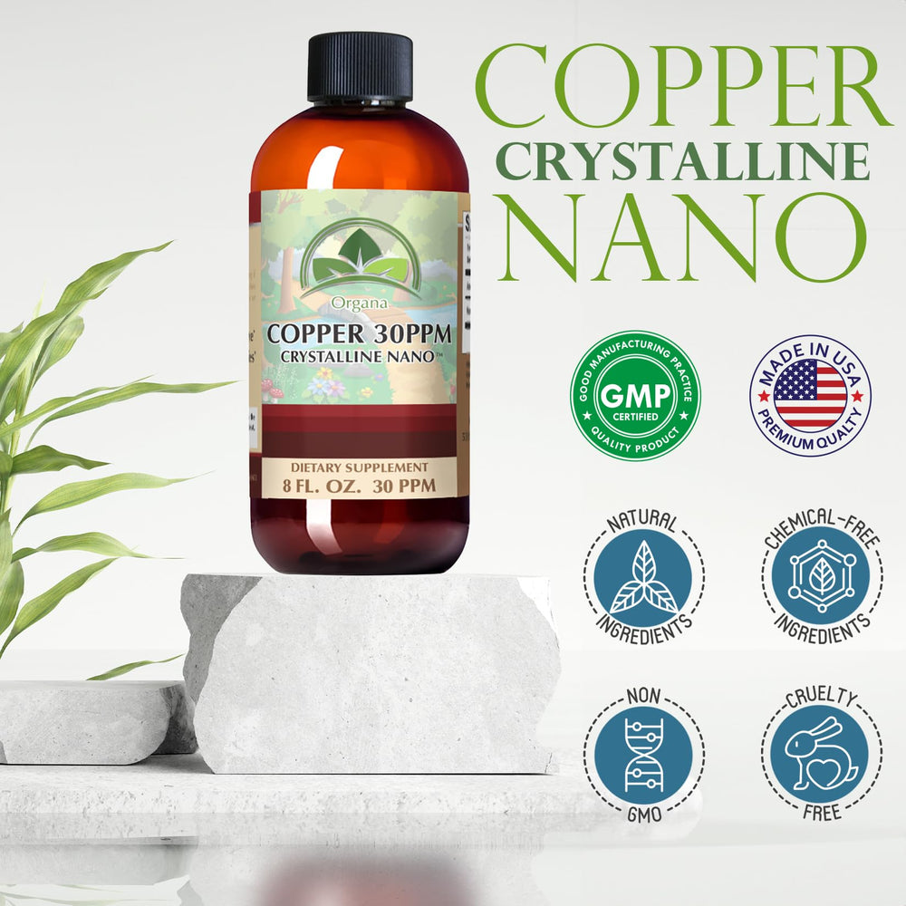 NutriNoche Organa copper packaging emphasizes USA-made quality and stringent manufacturing standards.